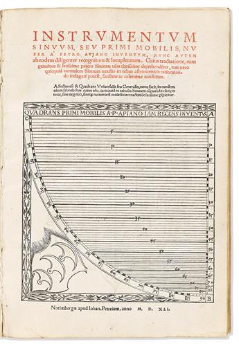 Apianus, Petrus (1495-1552) Instrumentum Sinuum.